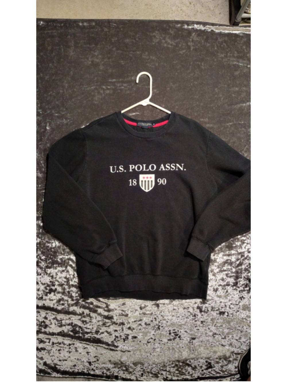 Men's U.S. Polo Assn. Sweatshirt XL Black Red